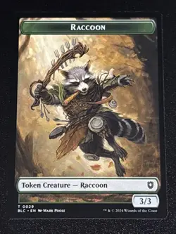 MTG Commander: Bloomburrow Rat/Raccoon Double-Sided Token 0019/0029 NM - Image 2