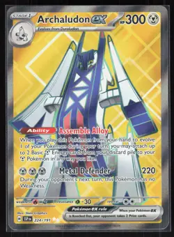 Archaludon ex 224/191 Ultra Rare Surging Sparks Pokemon NM 01-04-062 - Image 1