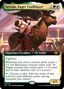 MTG Selvala, Eager Trailblazer 363 Mythic Foil Extended Art OTJ - Image 1