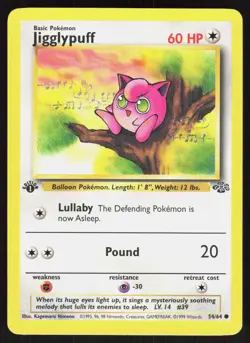 Jigglypuff 54/64 Common Jungle Pokemon 1st Edition NM 01-07-24 - Image 1
