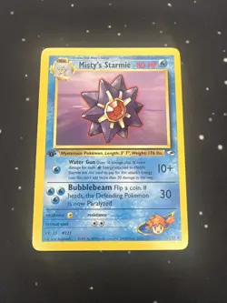 Misty’s Starmie 56/132 1st Edition Gym Heroes Uncommon WOTC Pokemon Card 3 - Image 1