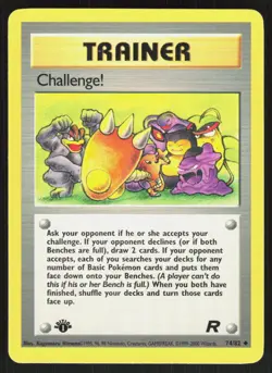 Challenge! 74/82 Uncommon Team Rocket Pokemon 1st Edition NM 01-07-37 - Image 1
