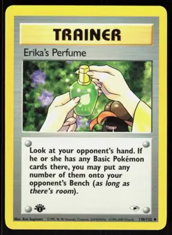 Erika's Perfume 110/132 Uncommon Gym Heroes Pokemon 1st Edition NM 01-08-104 - Image 1