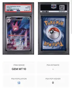 Crobat IR 093/086 PSA Gem MT 10 Chaos Rising Pokemon English ONLY - Image 1