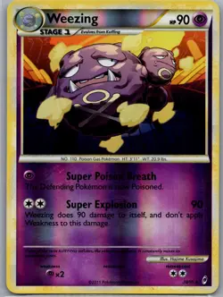 Weezing 38/95 Rare Call of Legends Pokemon Reverse Holo Lightly Played - Image 1