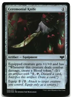 MTG Ceremonial Knife Foil C Innistrad: Crimson Vow 254 LP - Image 1
