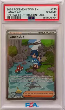 Pokemon Lana's Aid Sir 219/167 Pokemon Twilight Masquerade PSA 10 - Image 1