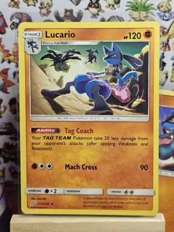 Lucario 117/236 Sm-Unified Minds Regular Pokemon TCG NM - Image 2