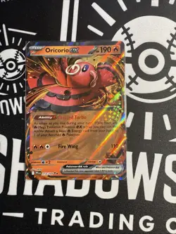 ORICORIO EX 2025 Pokemon Mega Evolutions Phantasmal Flames #018 RR Mint In Hand - Image 1