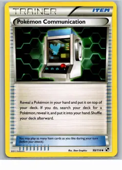 Pokemon Communication Uncommon Black and White 99/114 NM - Image 1
