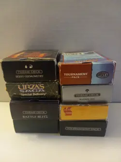 MAGIC THE GATHERING MTG Starter Boxes lot of 8 empty Revised Mirage Urza's Saga+ - Image 4