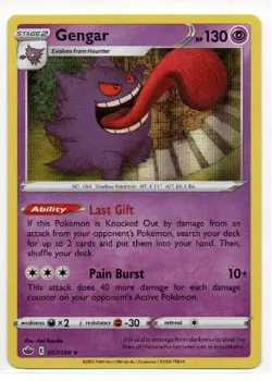 Gengar 057/198 Holo Rare Chilling Reign Pokemon Holo Near Mint - Image 1