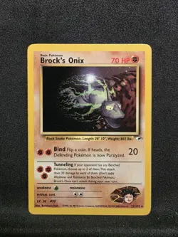 Vintage Pokemon TCG - Gym Heroes - Unlimited Brock's Onix 021/132 Regular: NM - Image 1