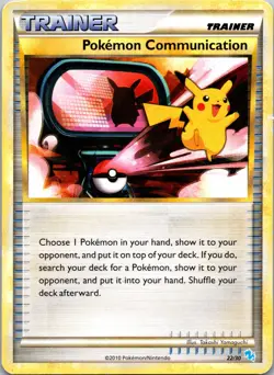 Pokemon Communication (#22) Common HGSS Trainer Kit: Gyarados & Raichu 22/30 NM - Image 1