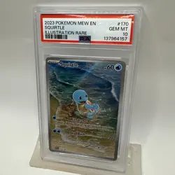 Pokemon Squirtle 151 MEW EN Illustration Rare #170 PSA 10 Gem Mint - Image 1