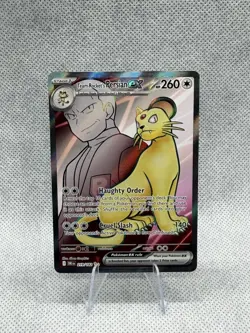 Pokemon TCG Team Rocket's Persian EX Ultra Rare Full Art Holo 219/182 English - Image 1