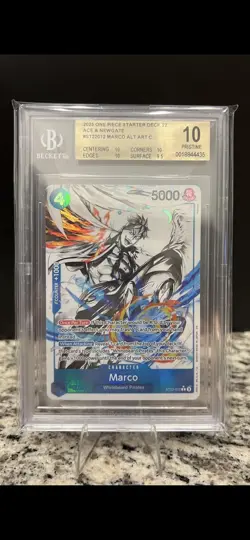 One Piece TCG Marco ST22-012 Alt Art Beckett BGS Pristine 10 English - Image 1