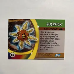 Pokemon Card - Solrock #68 - Advanced Challenge - Topps - Image 2