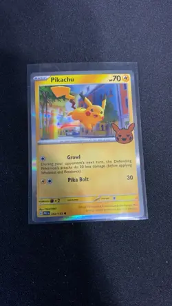 Pokemon Card PIKACHU 062/193 Trick or Trade 2023 with Halloween Stamp Holo - Image 1
