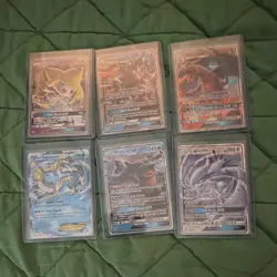 Pokemon TCG 6-Card Mixed Holo Lot Charizard, greninja, blastoise, lugia GX - Image 1