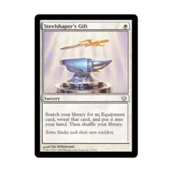 WOTC MtG Fifth Dawn Steelshaper's Gift (U) EX - Image 1