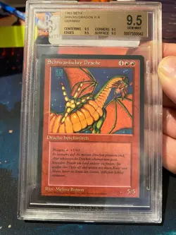 1993 Beta German Shivan Dragon BGS 9.5Quad - Image 1