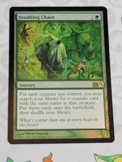 C3309 MAGIC MTG M11 CORE SET 2011 DOUBLING CHANT #170 MP RARE FOIL - Image 1