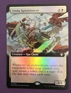 Wizards of the Coast Ondu Spiritdancer Extended Art Foil CMM Rare W 756NM - Image 1