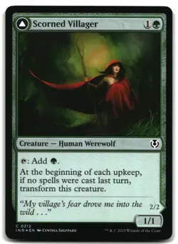 MTG Scorned Villager Foil C Innistrad Remastered 212 LP - Image 2