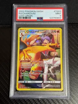 Pokemon TCG Charizard TG03/TG30 Lost Origin Trainer Gallery PSA 9 - Image 1