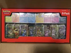 Pokemon TCG Prismatic Evolutions Costco 8 Mini-Tin Bundle w/ Promo Cards SEALED - Image 1