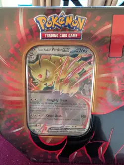 Pokemon TCG Scarlet And Violet Destined Rivals Team Rocket Persian Tin - Image 2