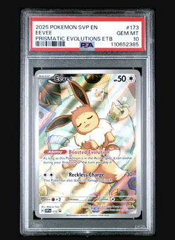 EEVEE 2025 POKEMON BLACK STAR PROMO PRISMATIC EVOLUTIONS #173 PSA 10 GEM MINT - Image 1