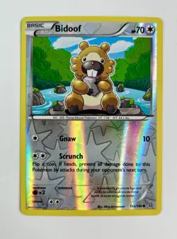 Bidoof 116/160 Reverse Holo Primal Clash Pokemon Card * Light Play - Image 1