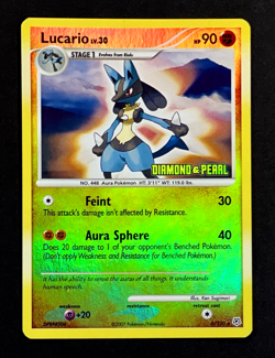 2007 Pokemon LUCARIO Diamond & Pearl REVERSE HOLO Foil STAMPED Rare Card 6/130 - Image 1