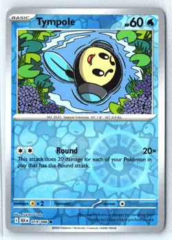 Tympole 019/086 Pokemon TCG Scarlet & Violet Black Bolt Reverse Holo Rare - Image 1