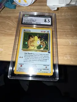 CGC 8.5 Meowth Holo 2000 Black Star Promo TCG Game Boy Pokemon Mint WOTC Vintage - Image 1
