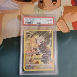 Pokemon 2022 Pikachu TG05/TG30 Full Art Lost Origin NM-MT PSA 8 - Image 1