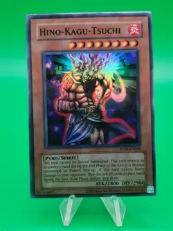 Yugioh Card Hino-Kagu-Tsuchi LOD-070 Unlimited Ultra Rare LP FOIL - Image 1