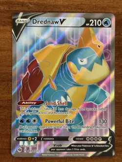 Pokemon Card TCG - Drednaw V 069 Full Art Ultra Rare Champion's Path Near Mint - Image 1