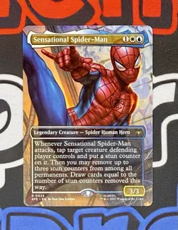 Magic The Gathering Sensational Spider-Man Marvel Secret Lair 0025 Rare MTG Card - Image 1