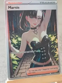 Marnie Pokemon Trainer Full Art Sexy Waifu doujin ACG Custom Art Card - Image 1