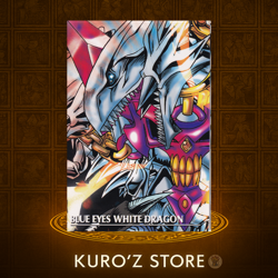Yugioh Blue-Eyes White Dragon BANDAI duel scene 2 No.07-1 vintage card 1999 - Image 1