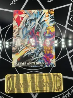 Yugioh Blue-Eyes White Dragon BANDAI duel scene 2 No.07-1 vintage card 1999 - Image 3