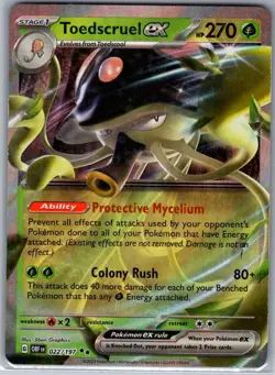 Toedscruel ex 022/197 SV03: Obsidian Flames - Pokemon Card - NM - Image 1