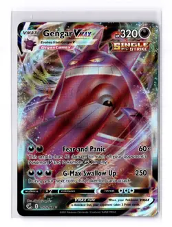 Pokemon TCG Gengar VMAX 157/264 Swsh08: Fusion Strike Holo Card Mint Condition - Image 1