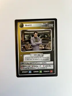 Star Trek CCG 1E Q Continuum Mortal Q Mint Rare Card - Image 1