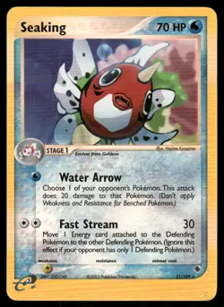Pokemon Cards Seaking 21/109 Reverse Holo Ruby & Sapphire Rare LP - Image 1