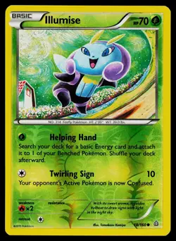 Pokemon Card Primal Clash Illumise 18/160 Reverse Holo Common - Image 1