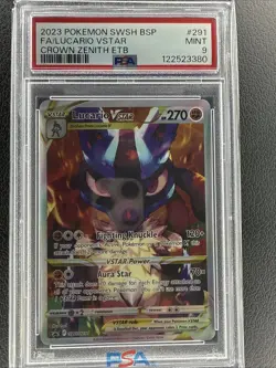Lucario VSTAR SWSH291 SWSH: Sword & Shield Promo Cards Holo PSA 9 - Image 1